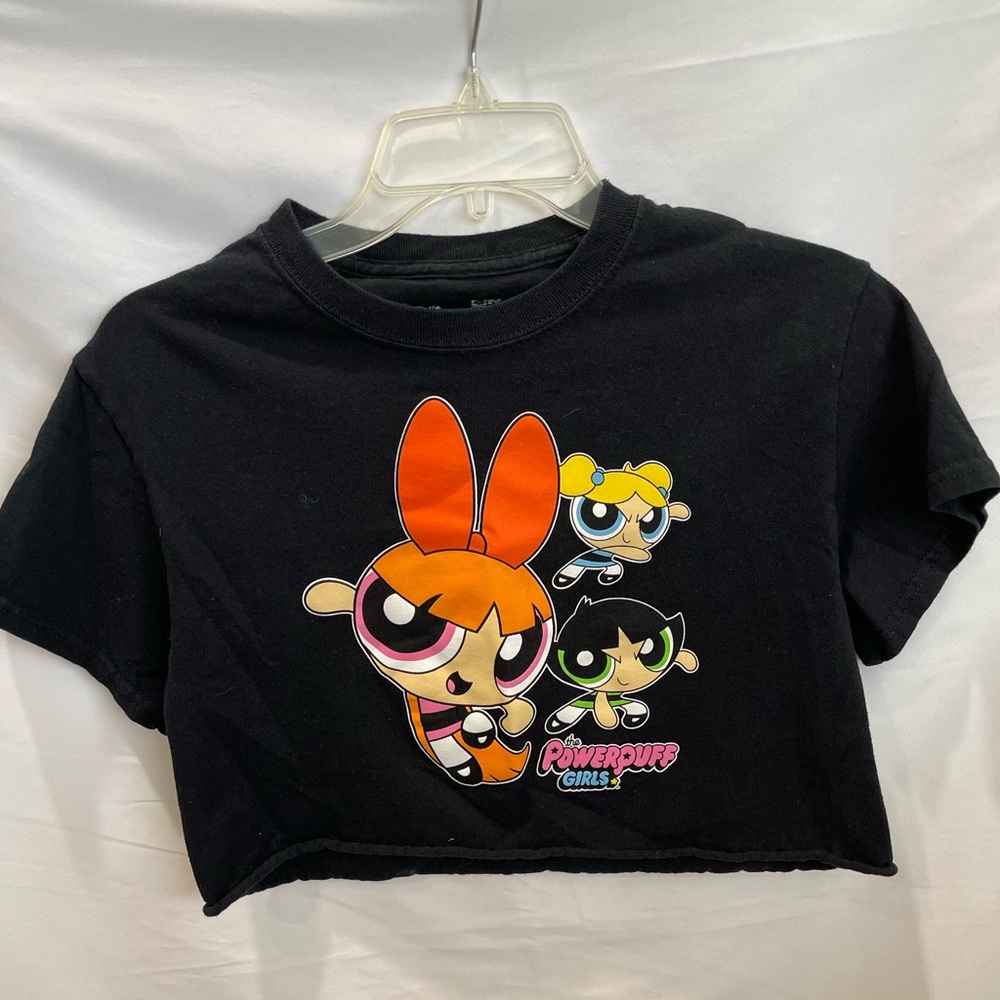 Cartoon Network The Powerpuff Girls Graphic  Print Crewneck Crop Top M